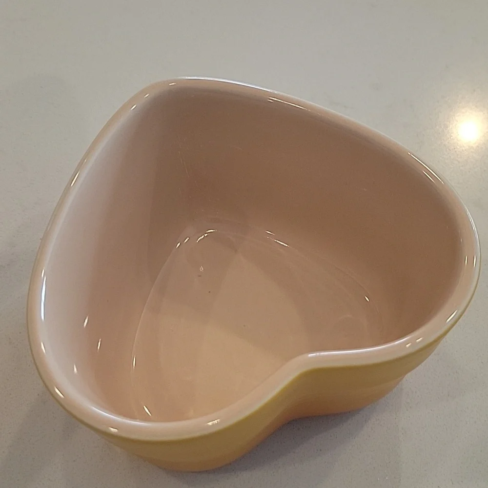 Le Creuset Sunburst Orange Gold Matte Heart